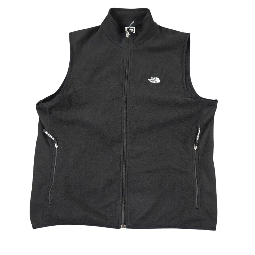 VTG North Face Polartec Fleece Vest Mens XL Black Gorpcore Canada USA Fabric